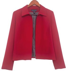 Preston & York Red Zipper Blazer. Size 8